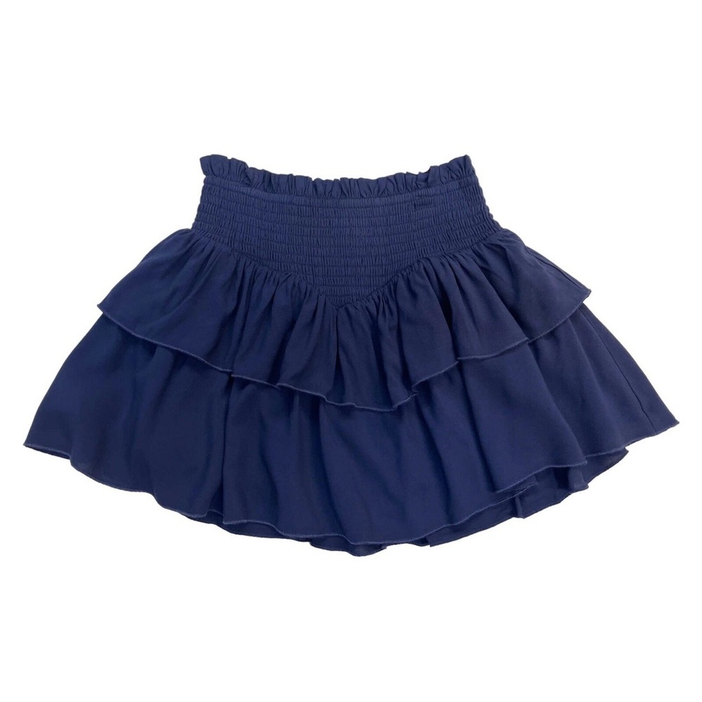 Katie J NYC Navy Blue Brooke Ruffled Skater Skirt- L/12